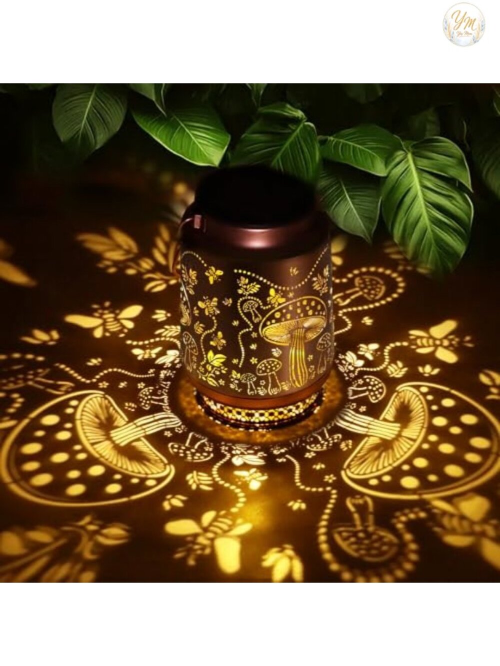 Mushroom Solar Lantern Outdoor Decor Waterproof Metal Gifts for Women